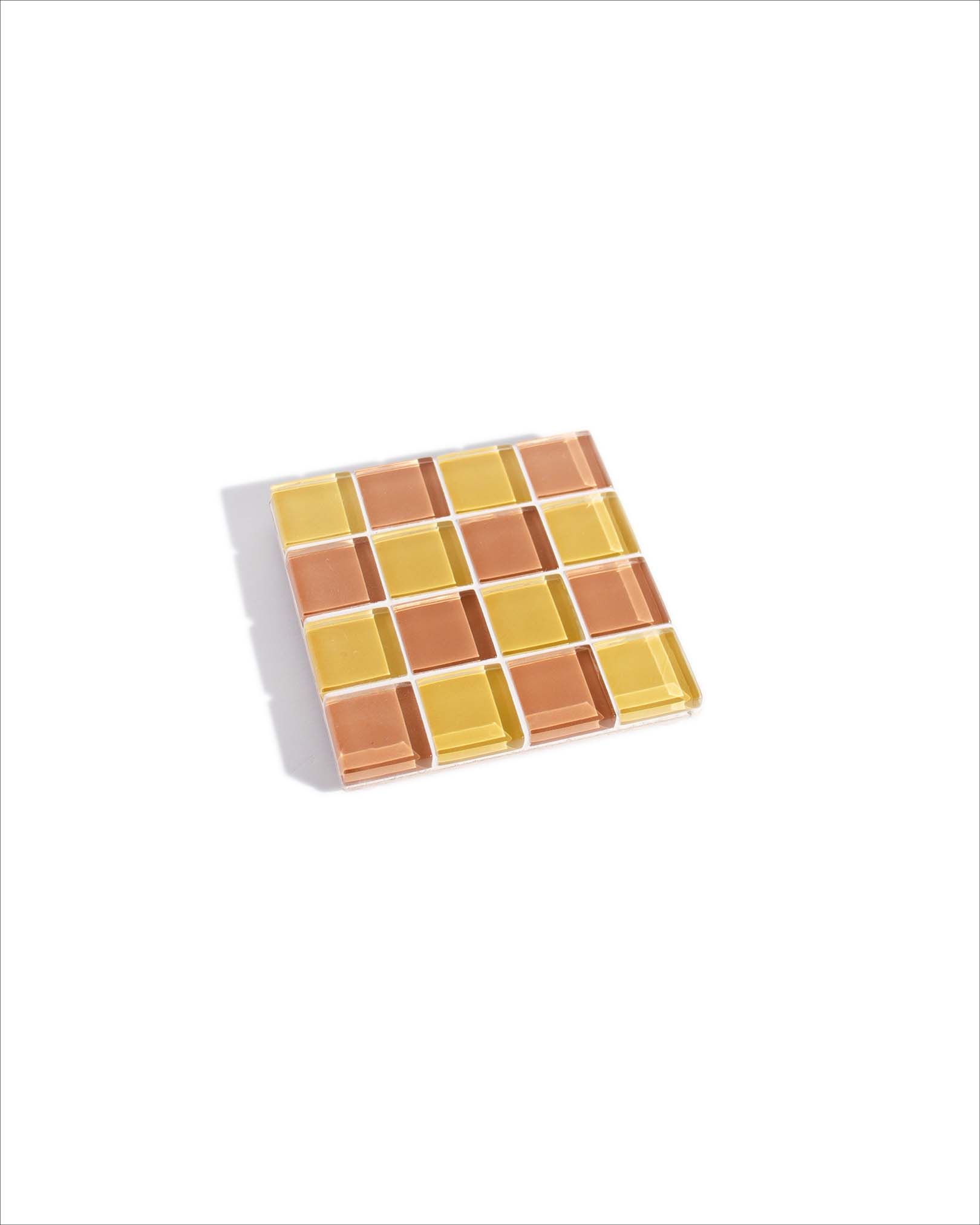 GLASS TILE COASTER - Honey Milk