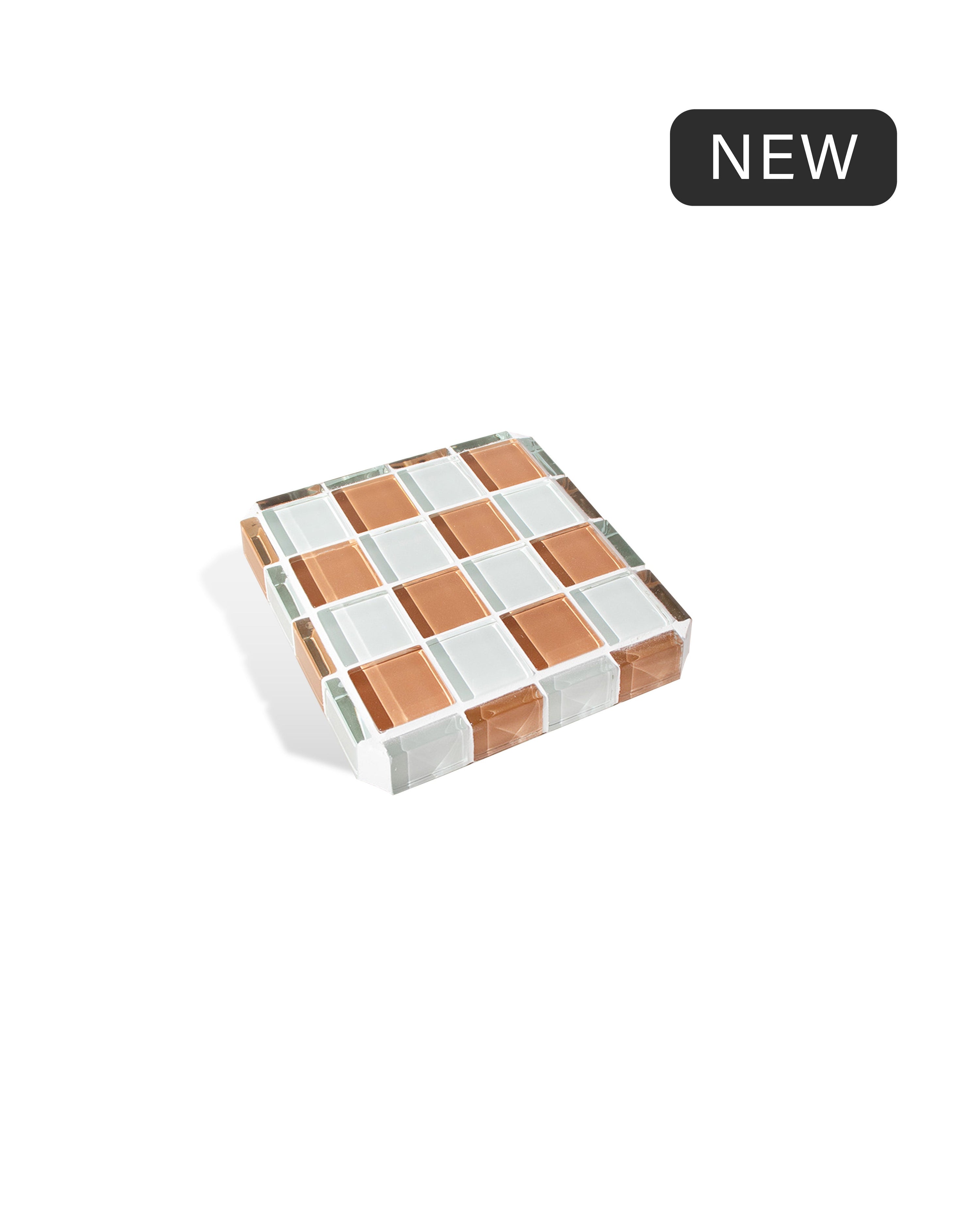 GLASS TILE CUBE - Caramel Macchiato