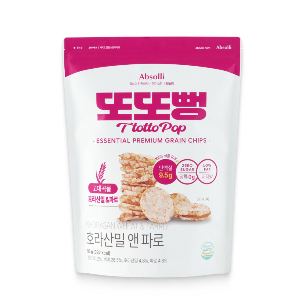 Absolli TtoTtoPpeong Khorasan Wheat & Farro Crisps 95g