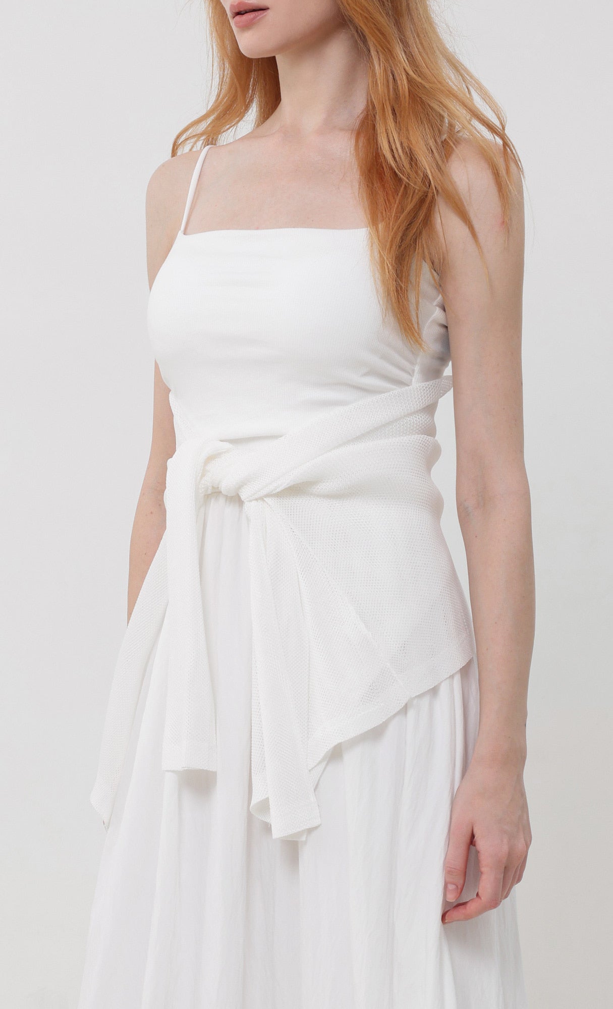 Pleatsmood Sheer Pleats Cardigan Ivory