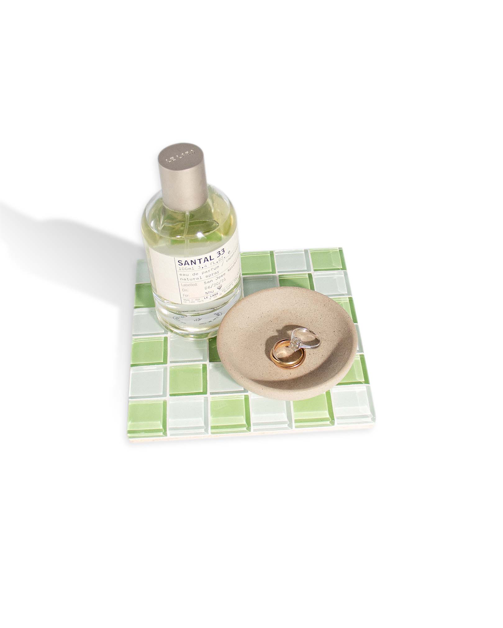 GLASS TILE DECORATIVE TRAY - Pistachio Milk Chocolate