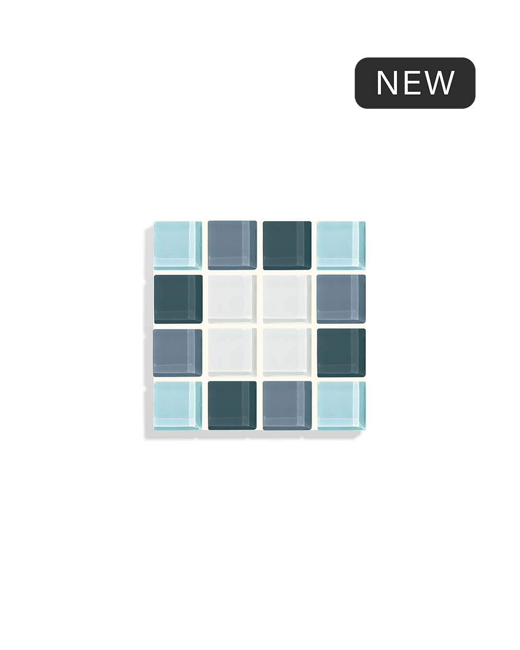 GLASS TILE COASTER - Through A Window - Gray Gradient