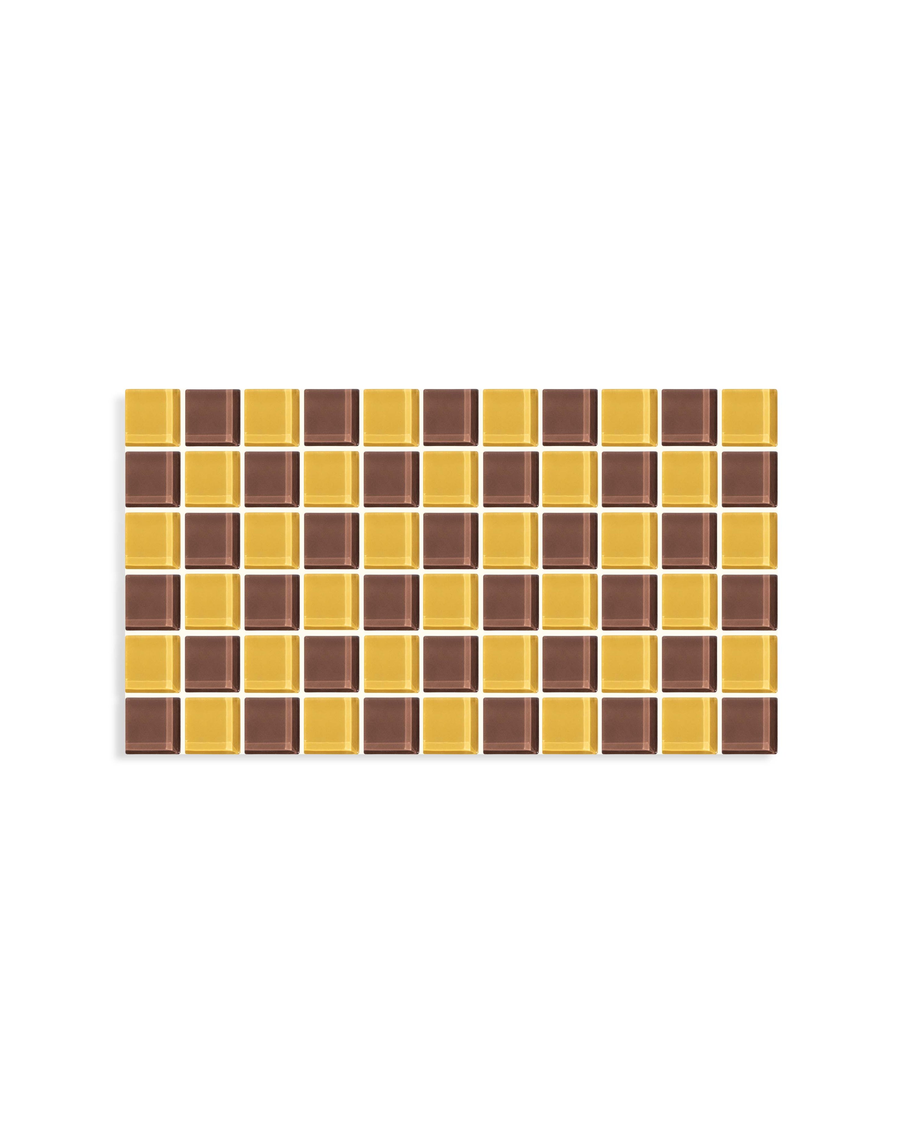 GLASS TILE DECORATIVE TRAY - Toffee & Almond Dark Chocolate