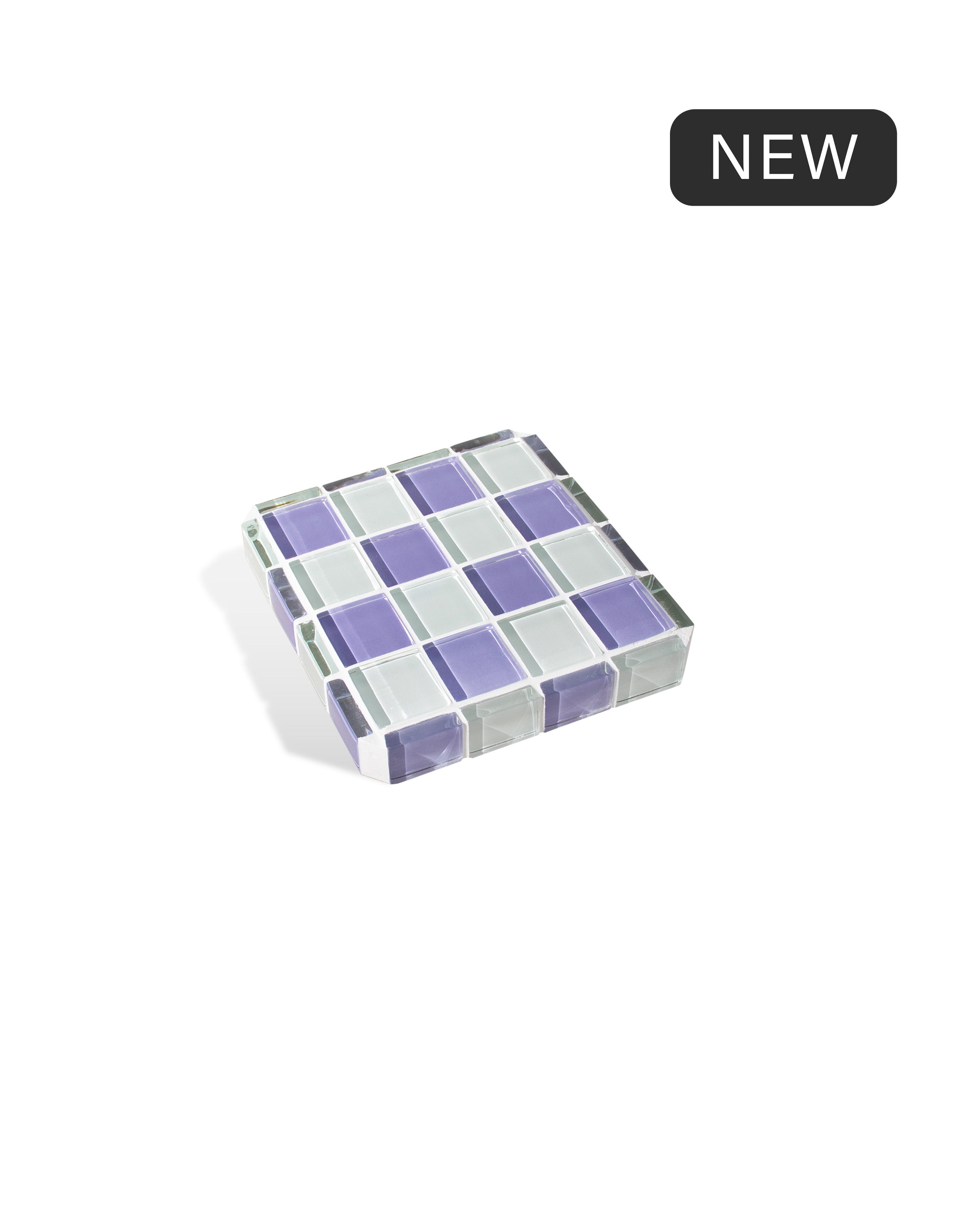 GLASS TILE CUBE - Lavender Latte