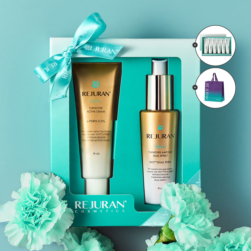 Rejuran Healer Turnover Ampoule Dual Effect 30ml x 1 + Active Cream 50ml x 1 (PDRN Planning Set)