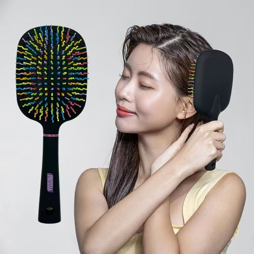 Marcella Candy Brush Rainbow Comb Rainbow Comb Cushion with Scalp Protection Massage Function