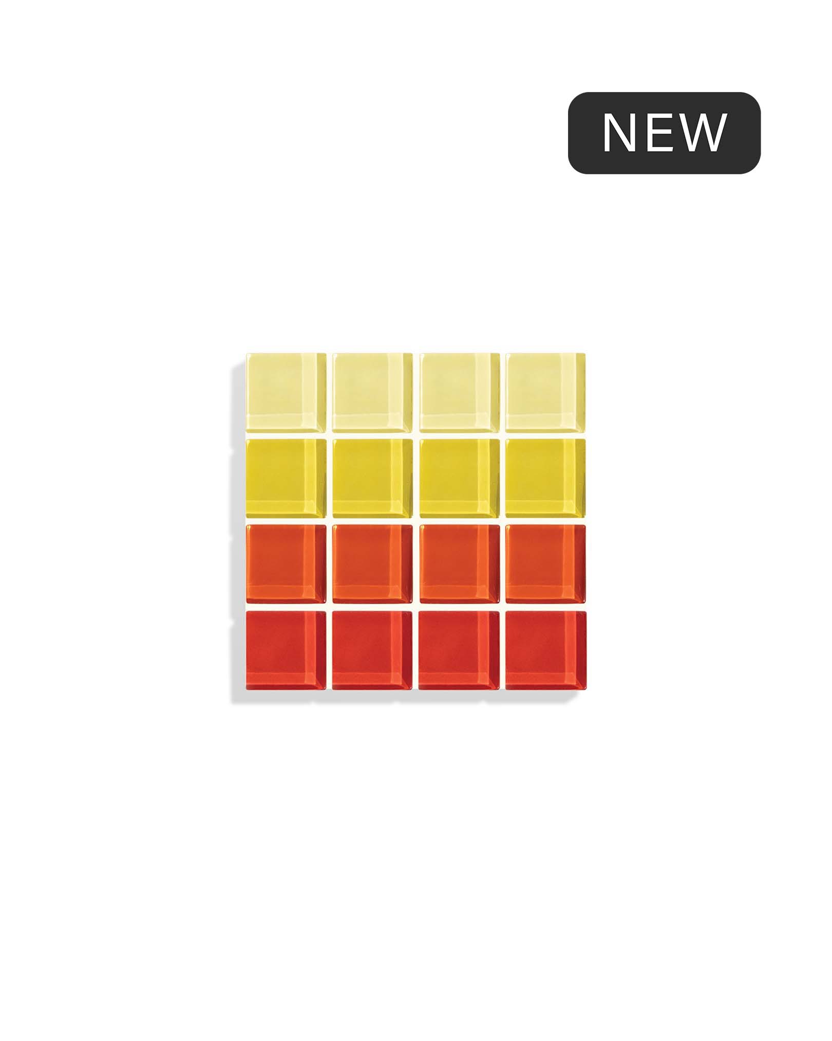 GLASS TILE COASTER - Ombre - Summer Sunrise