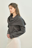 Mayver U Nicole Scarf Knitwear _ Charcoal _FW2025