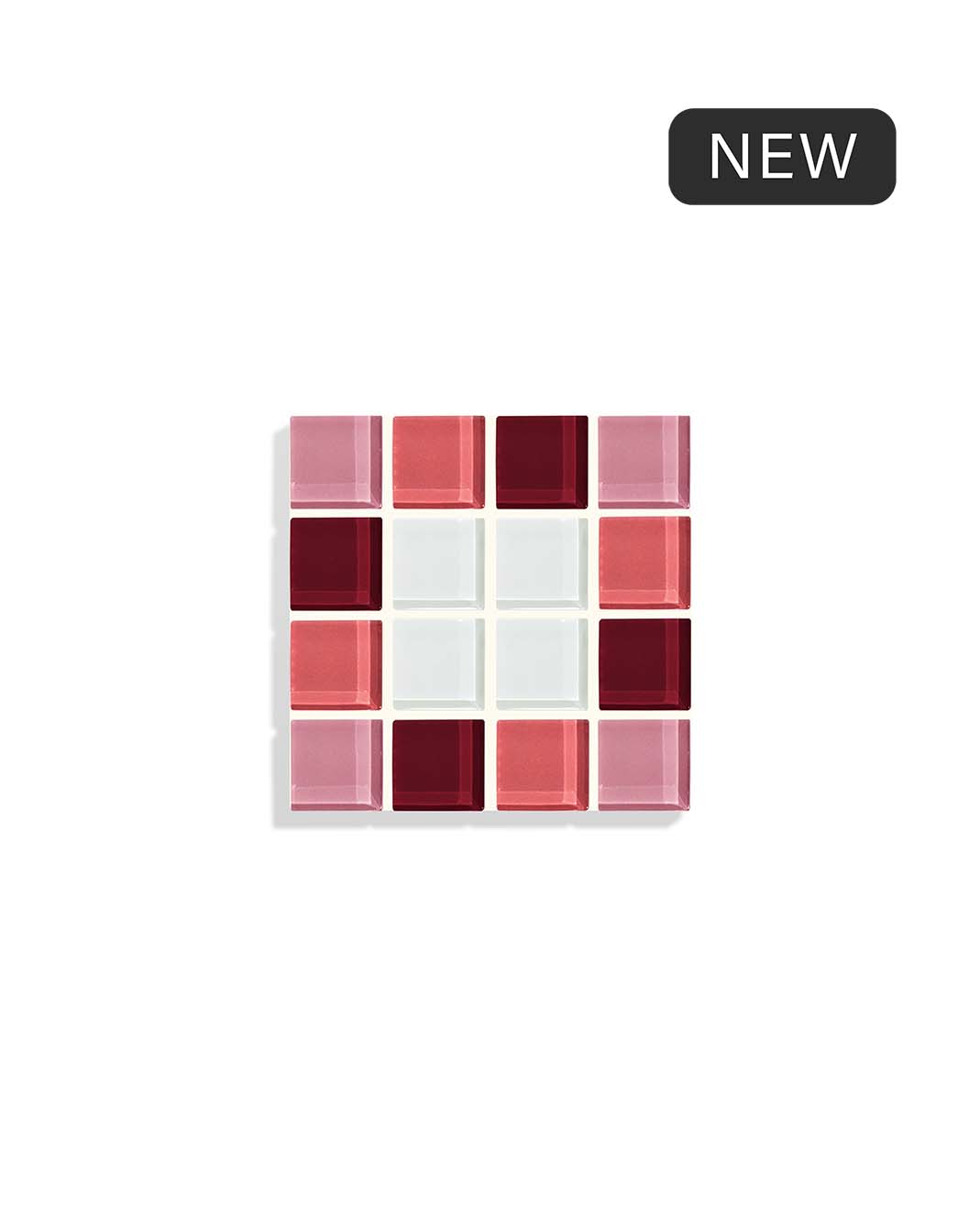 GLASS TILE COASTER - Through A Window - Pink Gradient