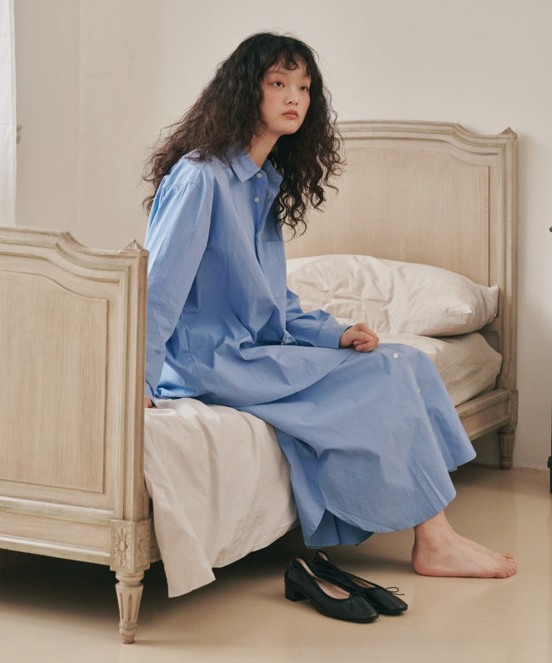 Door to Door Solid Skirt Bluebell