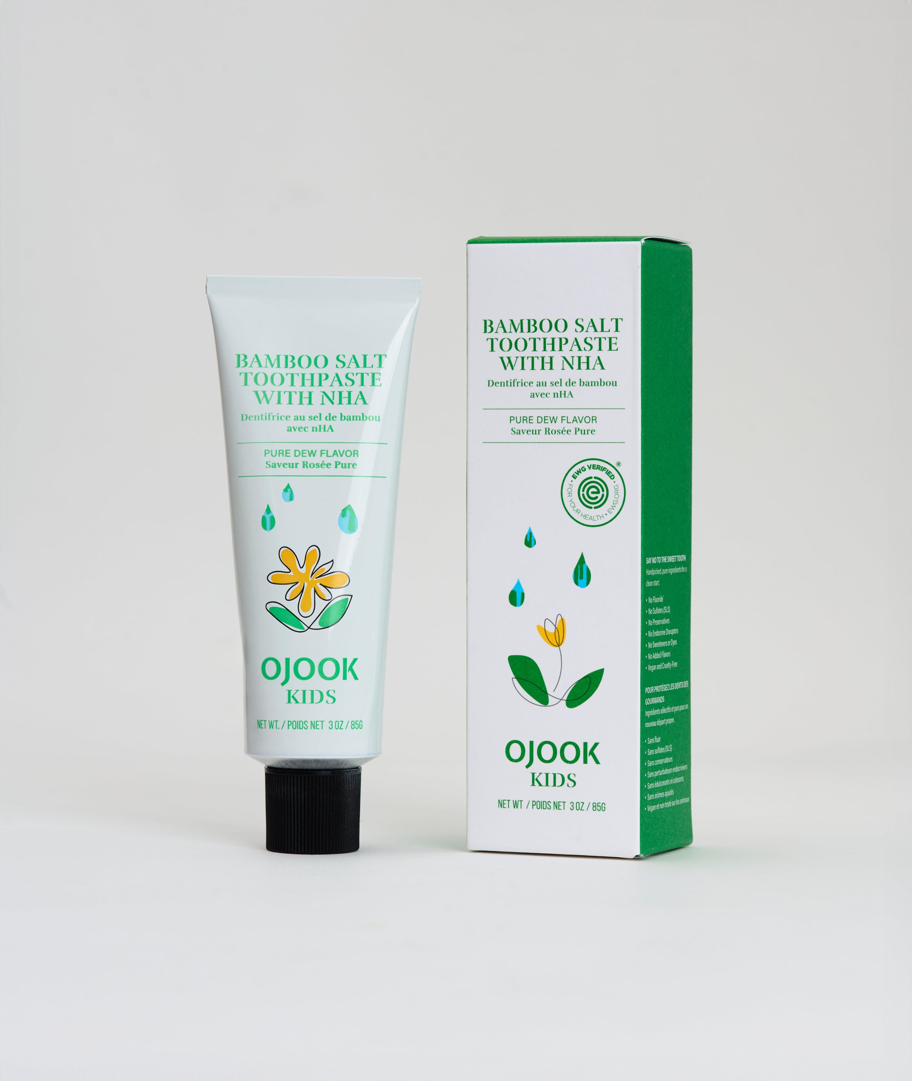 Kids Bamboo Salt Toothpaste with nHA - Pure Dew (2 Sizes)
