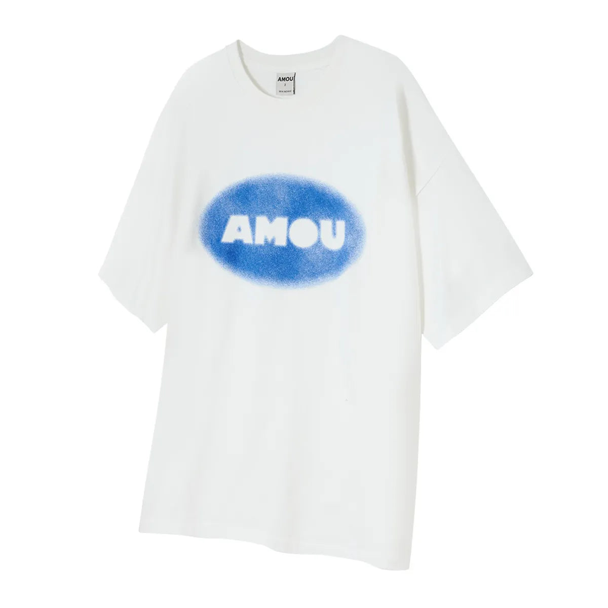 Amou Vintage Round Logo Washing Half T-shirts