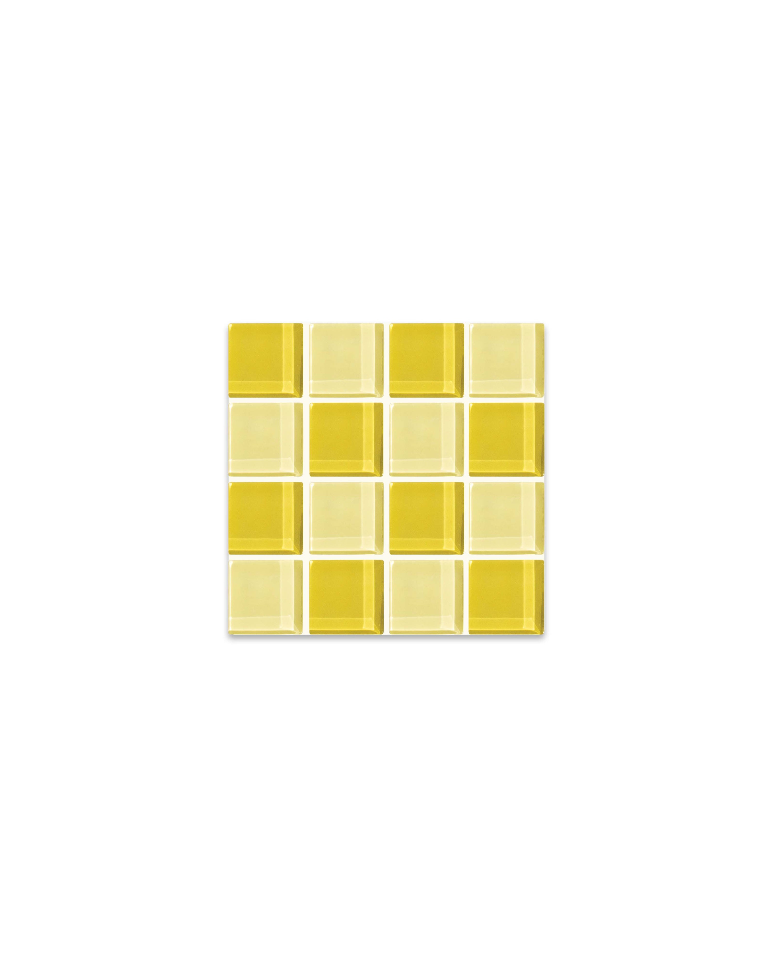 GLASS TILE COASTER - Banana Frosting
