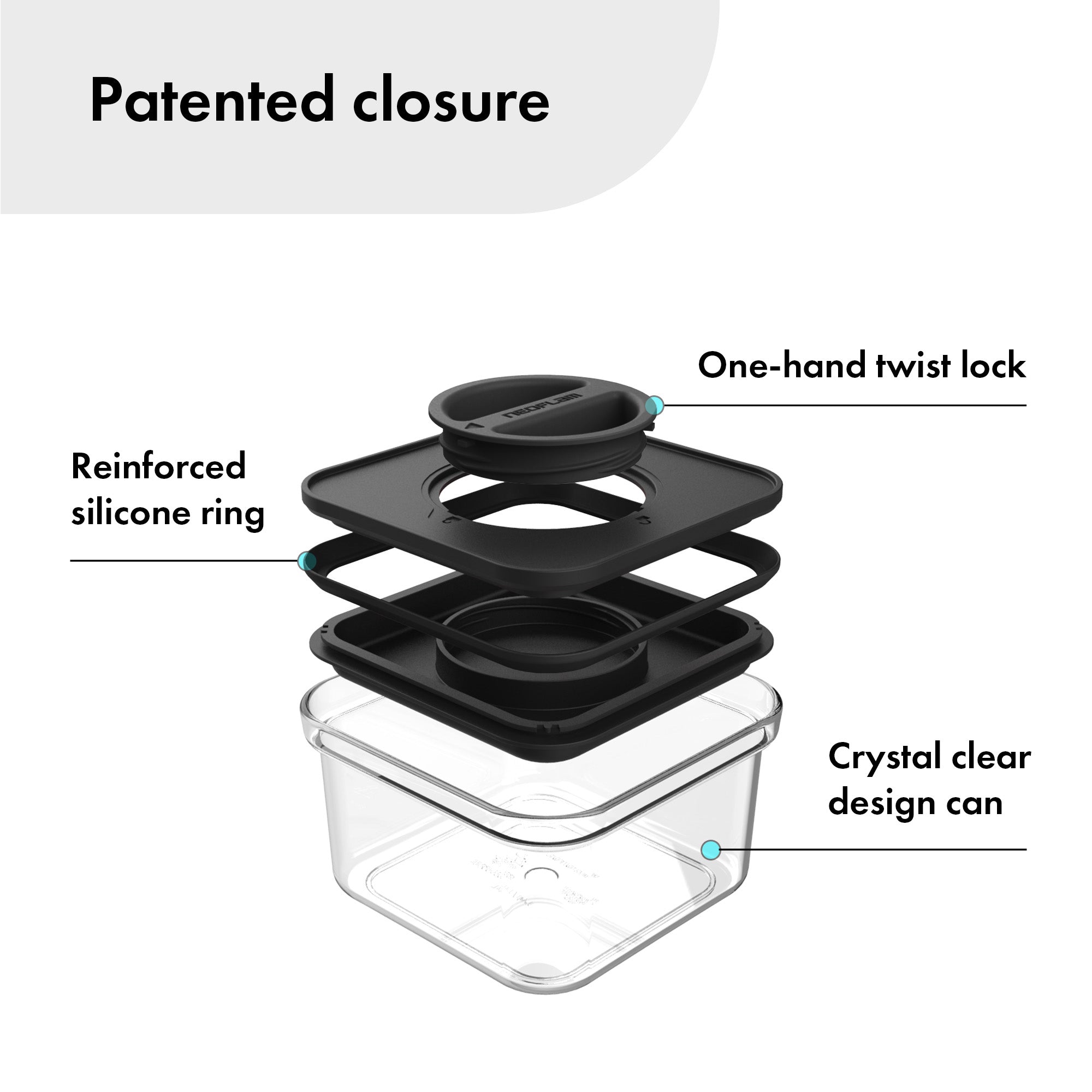 Smart Seal Rectangular Canister