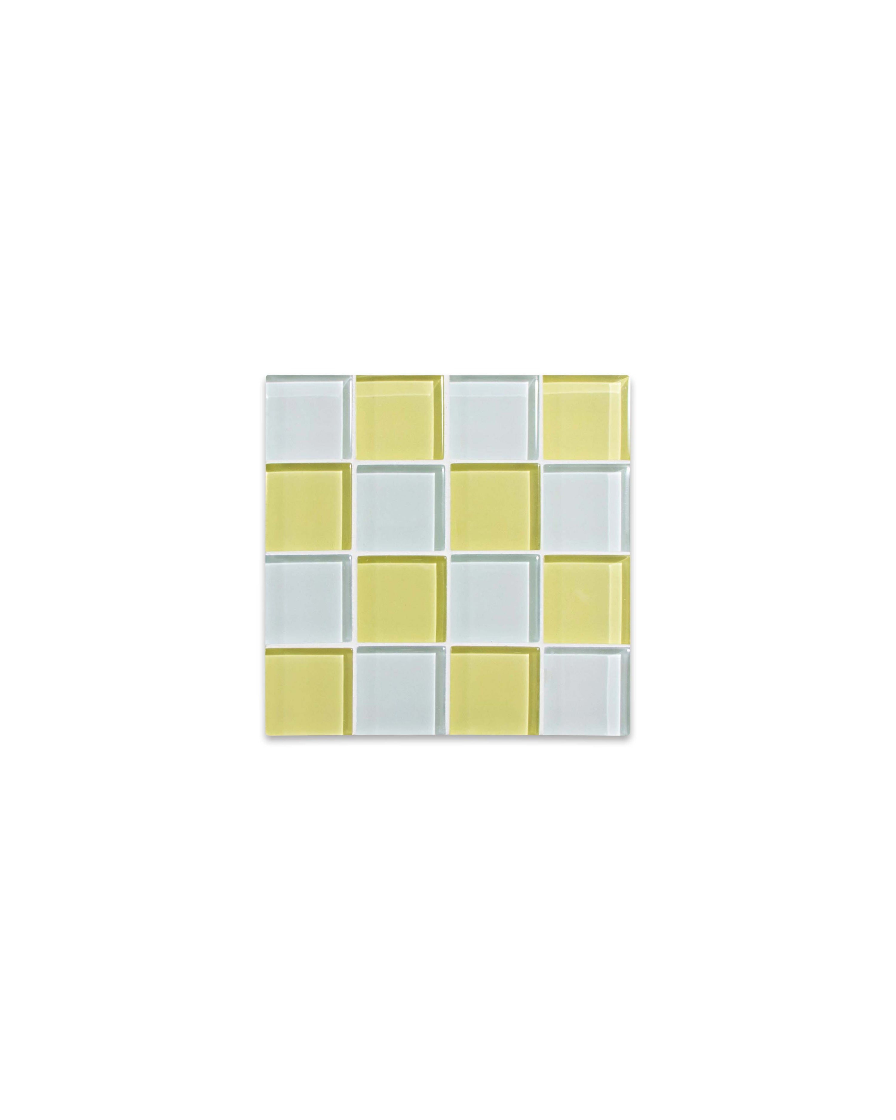 GLASS TILE COASTER - Yuzu Caramel Milk Chocolate