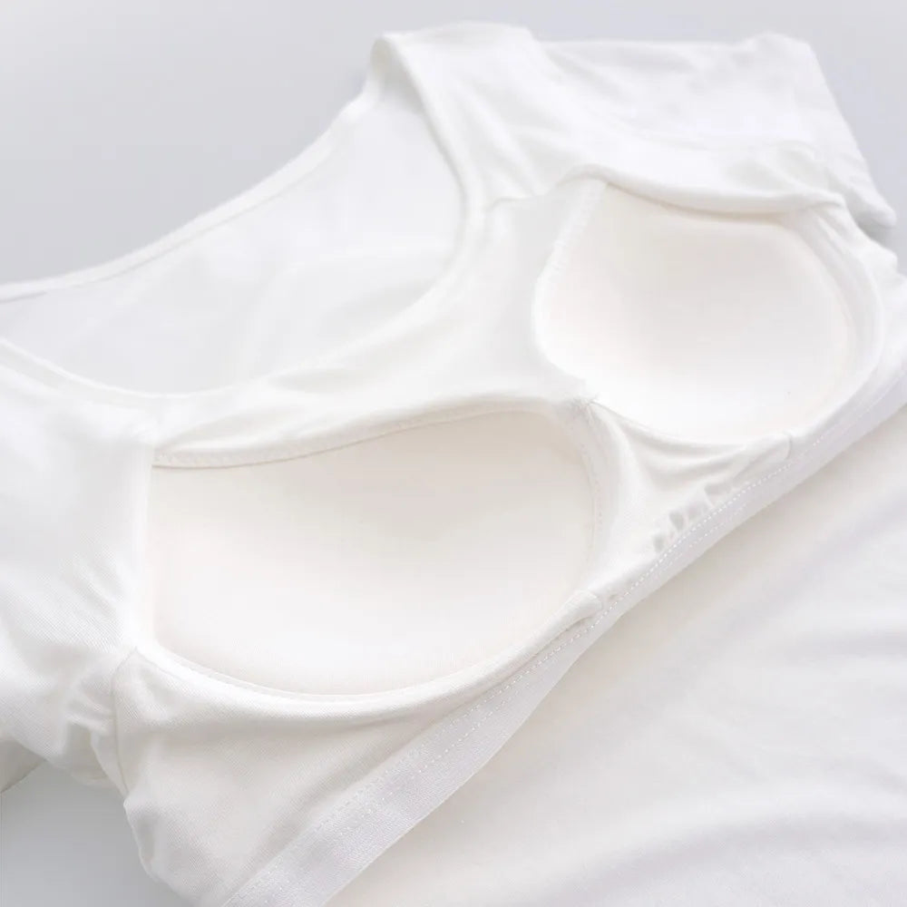 Cap-built modal inner short sleeve t-shirt