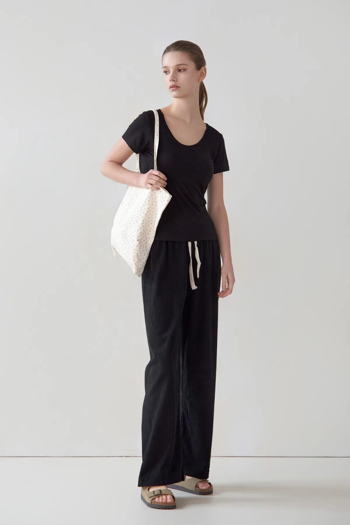 Cap-built modal inner short sleeve t-shirt