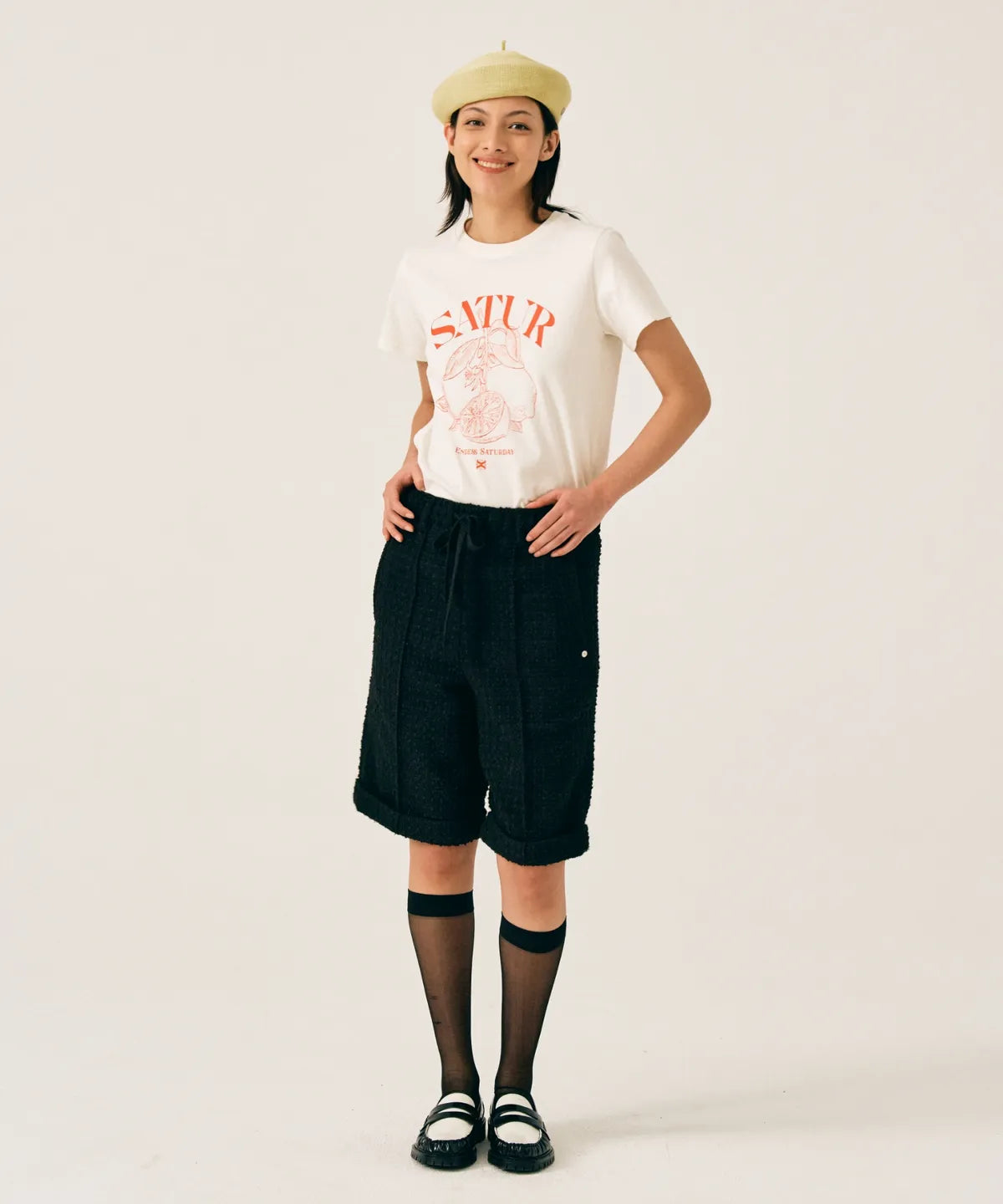 Capri Citron Drawing Summer Graphic Short Sleeve T-Shirt