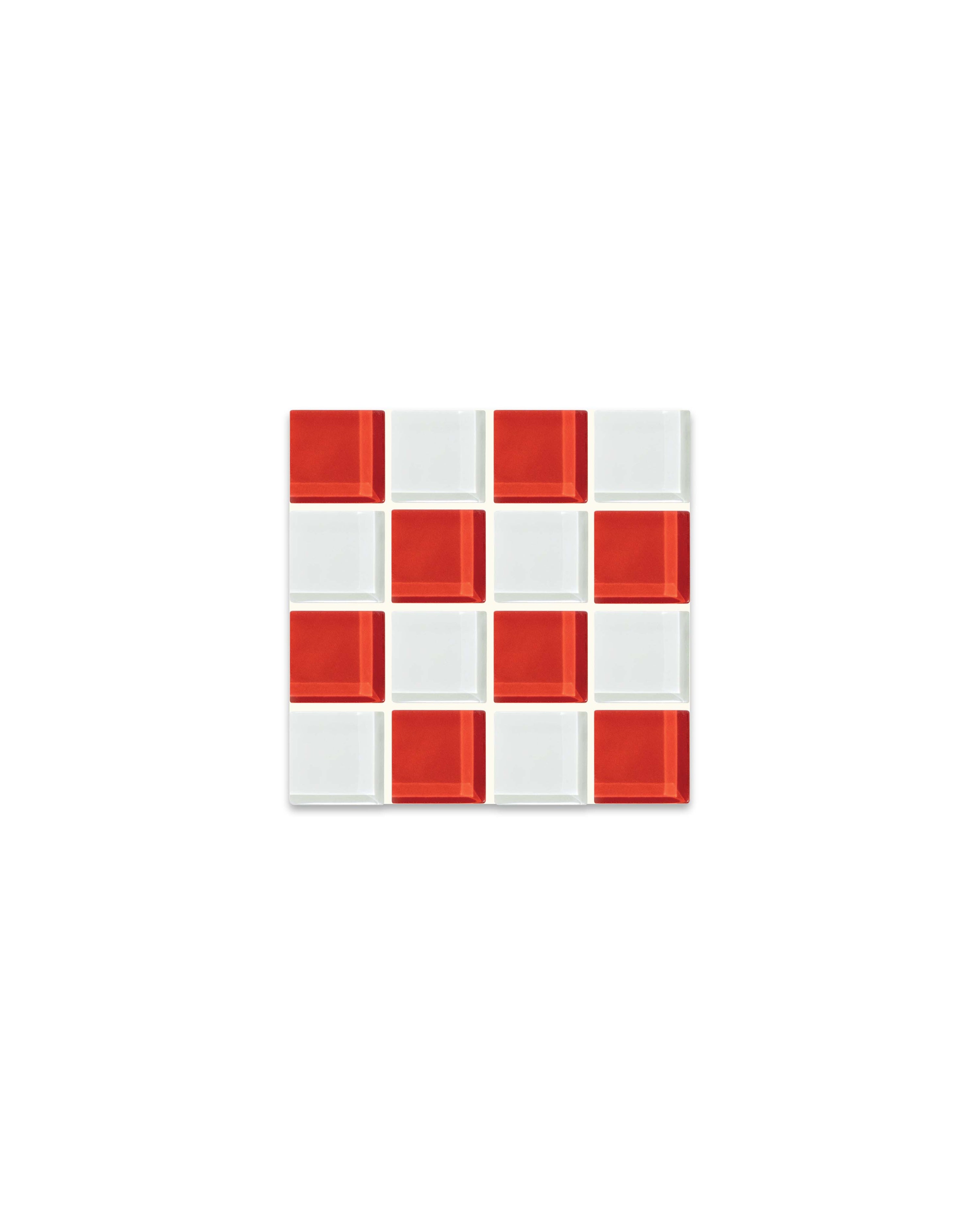 GLASS TILE COASTER - Cherry Milk Chocolate