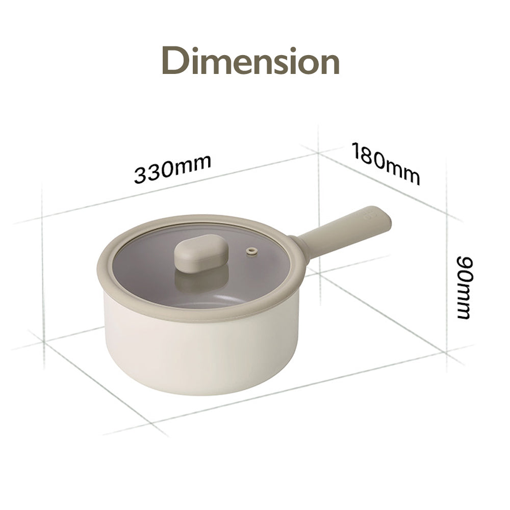 Chou Chou Saucepan 7" with Silicone Rim Glass Lid - Full IH Compatible