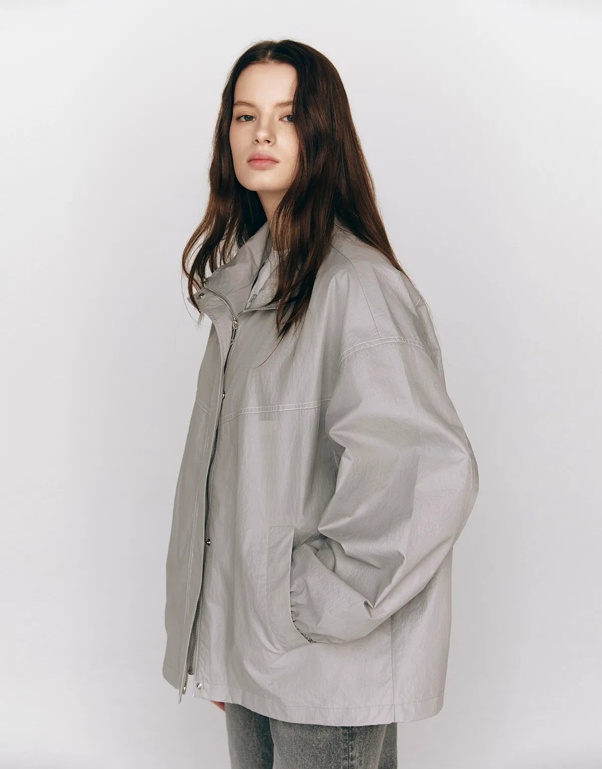 Coated Overfit Jacket