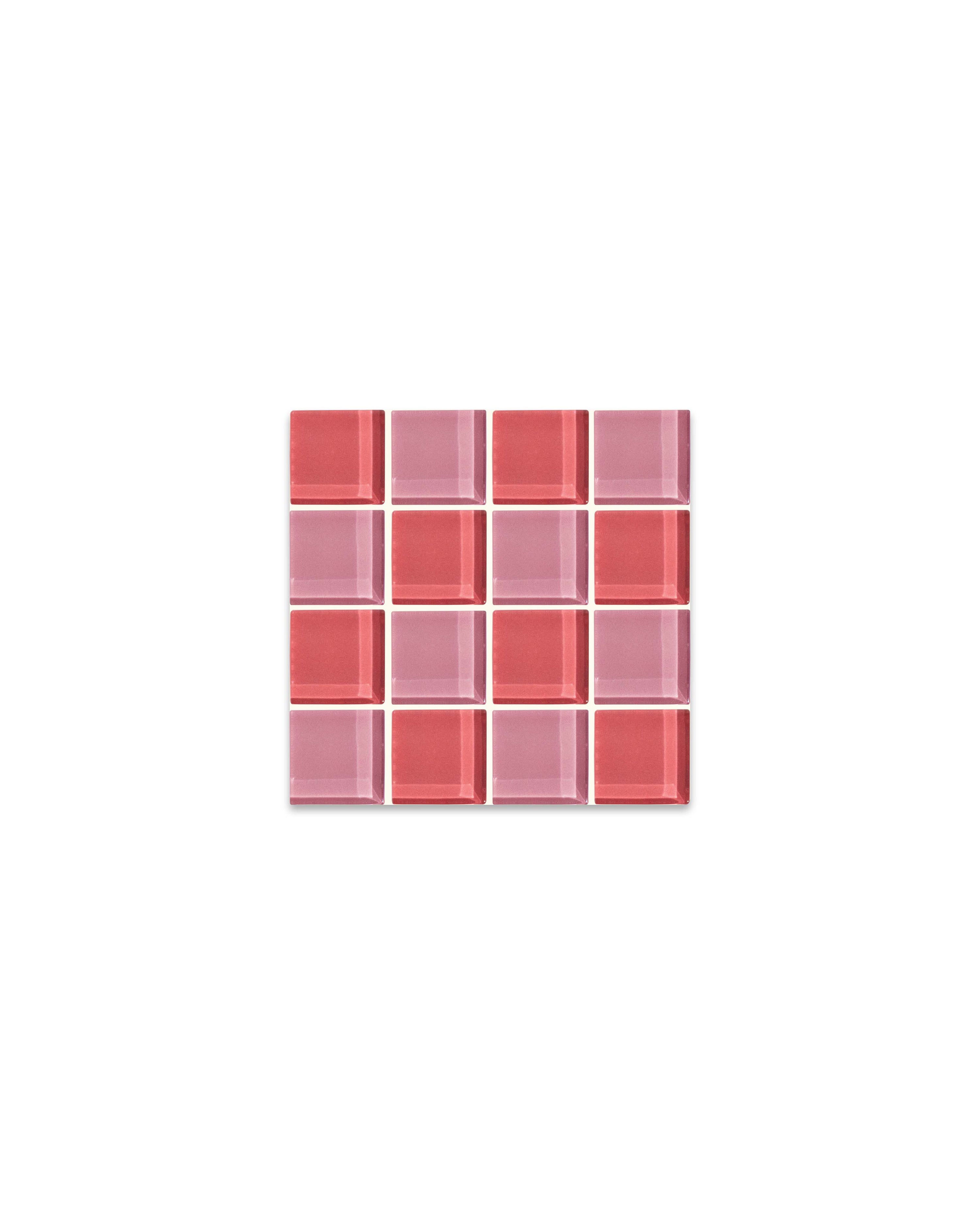 GLASS TILE COASTER - Cotton Candy