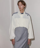 Double Stripe String Crop Jacket