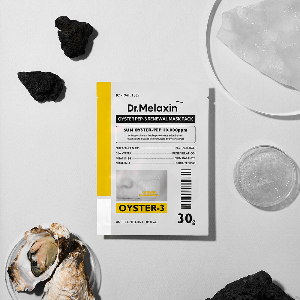DR.MELAXIN Oyster Pep-3 Renewal 5 Masks Pack 30g - KBEAUTY X