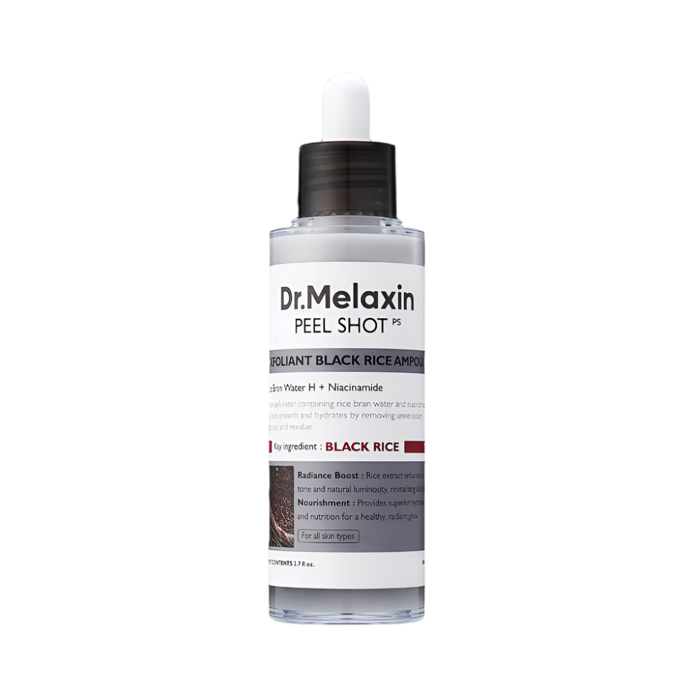DR.MELAXIN Peel Shot Glow Black Rice Ampoule 80ml - KBEAUTY X