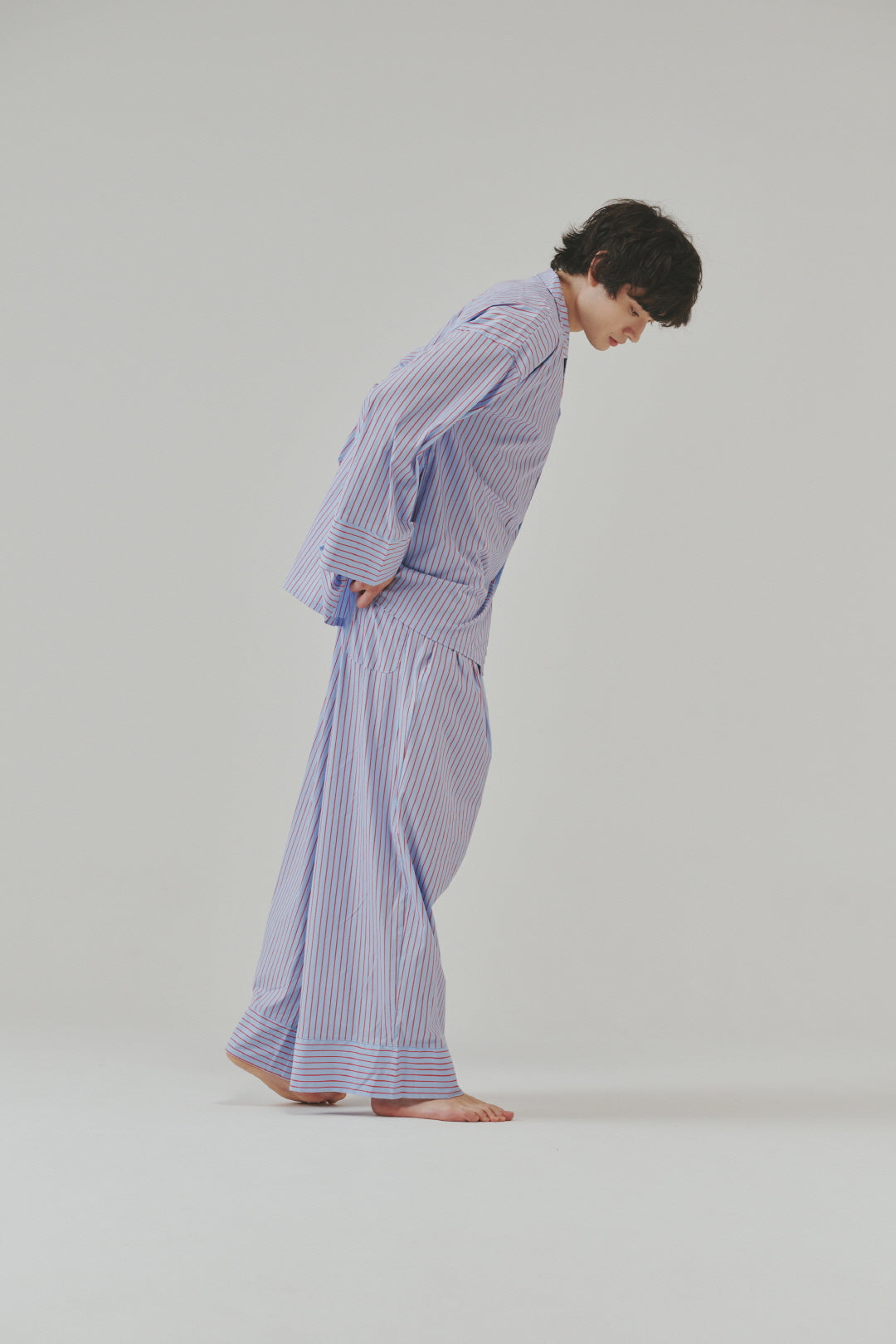 Dormitory Empty Stripe Pajamas - Red Blue