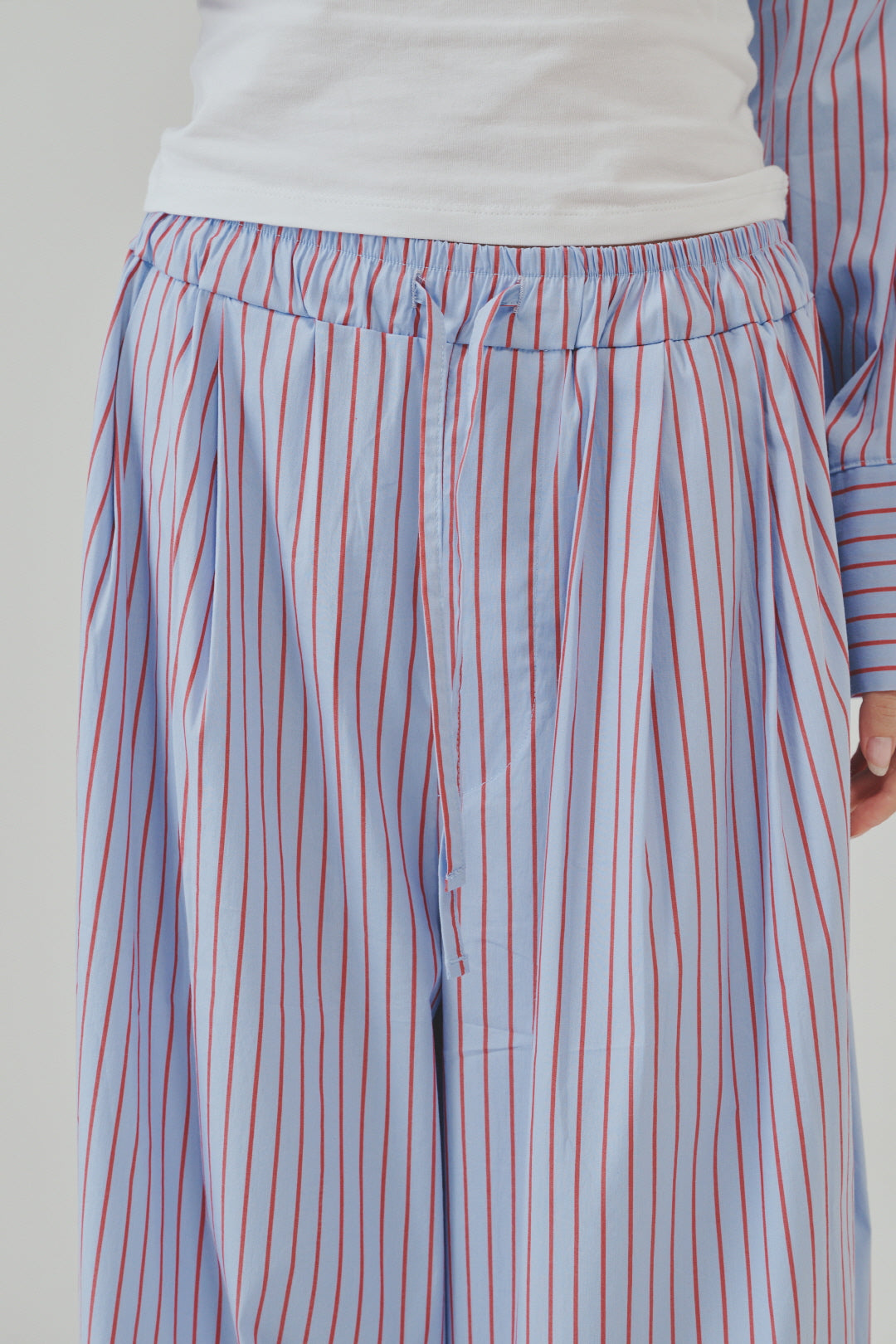 Dormitory Empty Stripe Pajamas - Red Blue