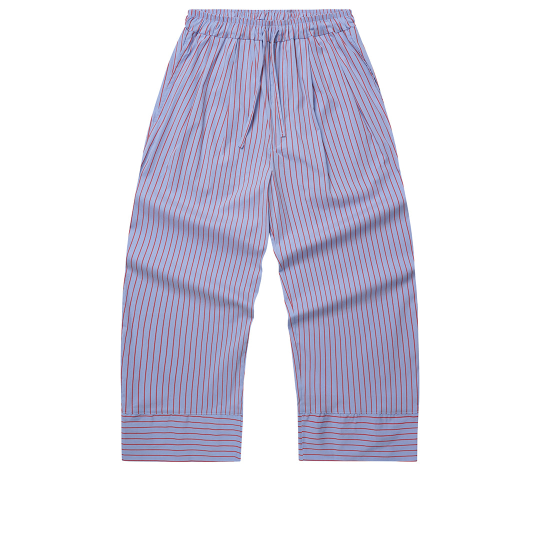 Dormitory Empty Stripe Pajamas - Red Blue