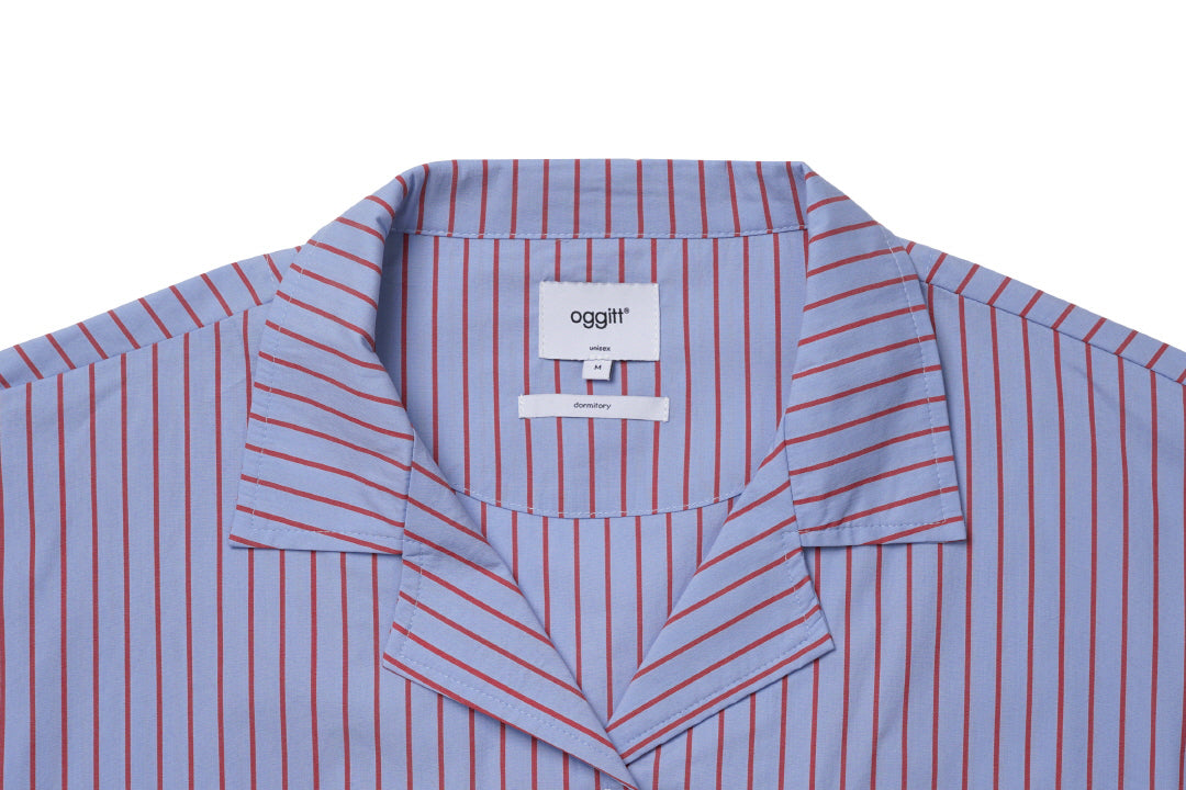 Dormitory Empty Stripe Pajamas - Red Blue