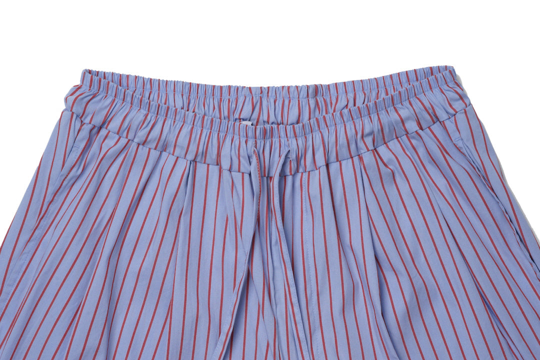 Dormitory Empty Stripe Pajamas - Red Blue