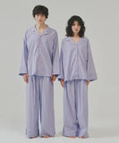 Dormitory Empty Stripe Pajamas - Red Blue