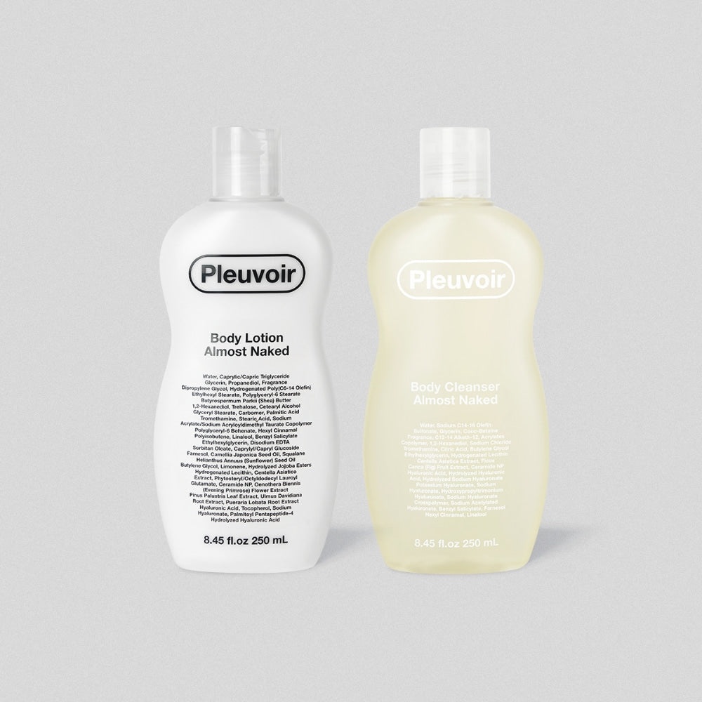 THE WHITE COLLECTION ALMOST NAKED Body Lotion & Body Cleanser 250ml x 2