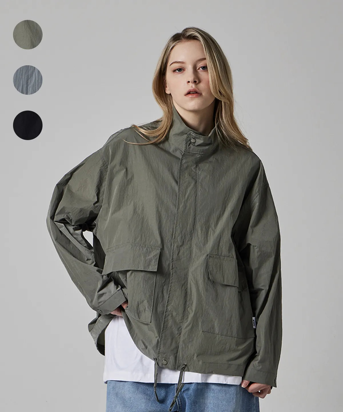 Essential Nylon Standneck Wind Jacket