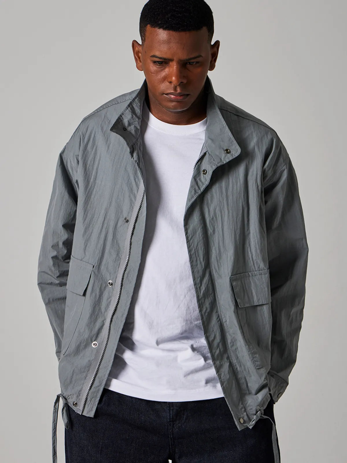 Essential Nylon Standneck Wind Jacket