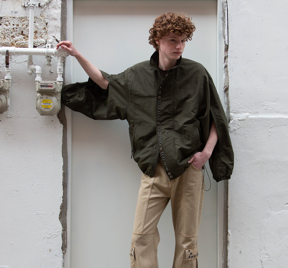 Eyelet Wind Breaker Jacket