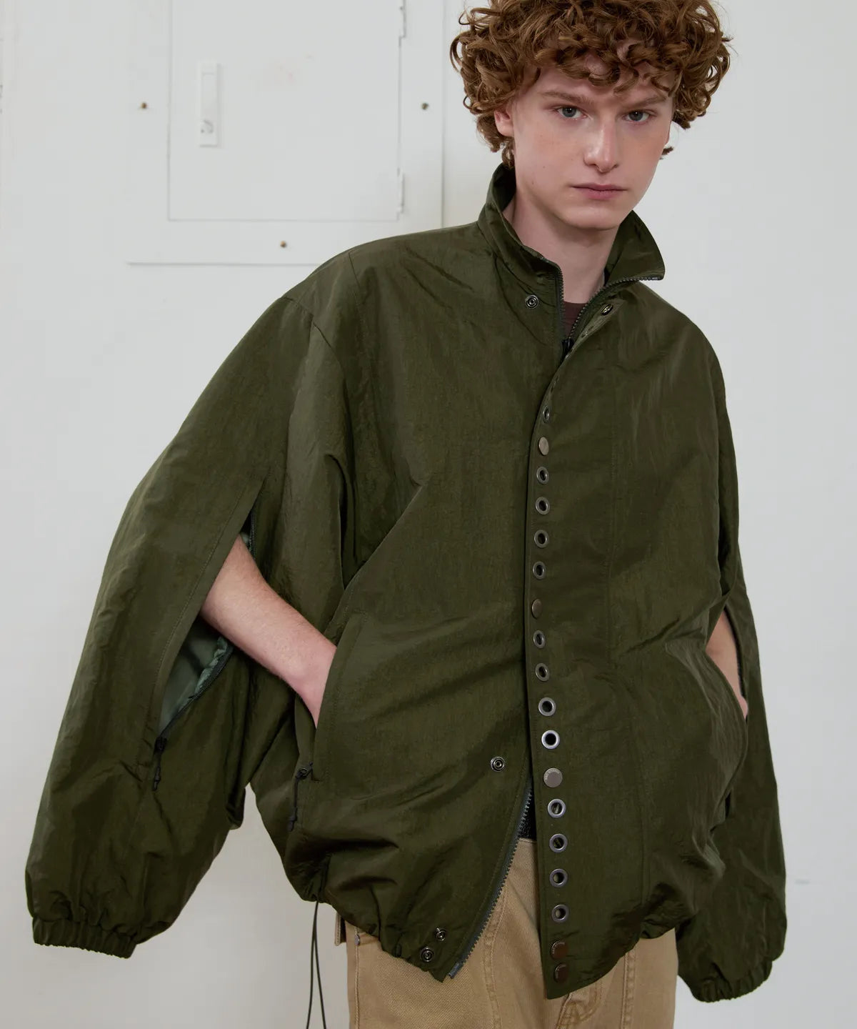 Eyelet Wind Breaker Jacket