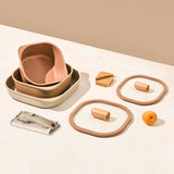 FIKA Objet Comfort Stackable 7-Piece Ceramic Cookware Set Terracotta
