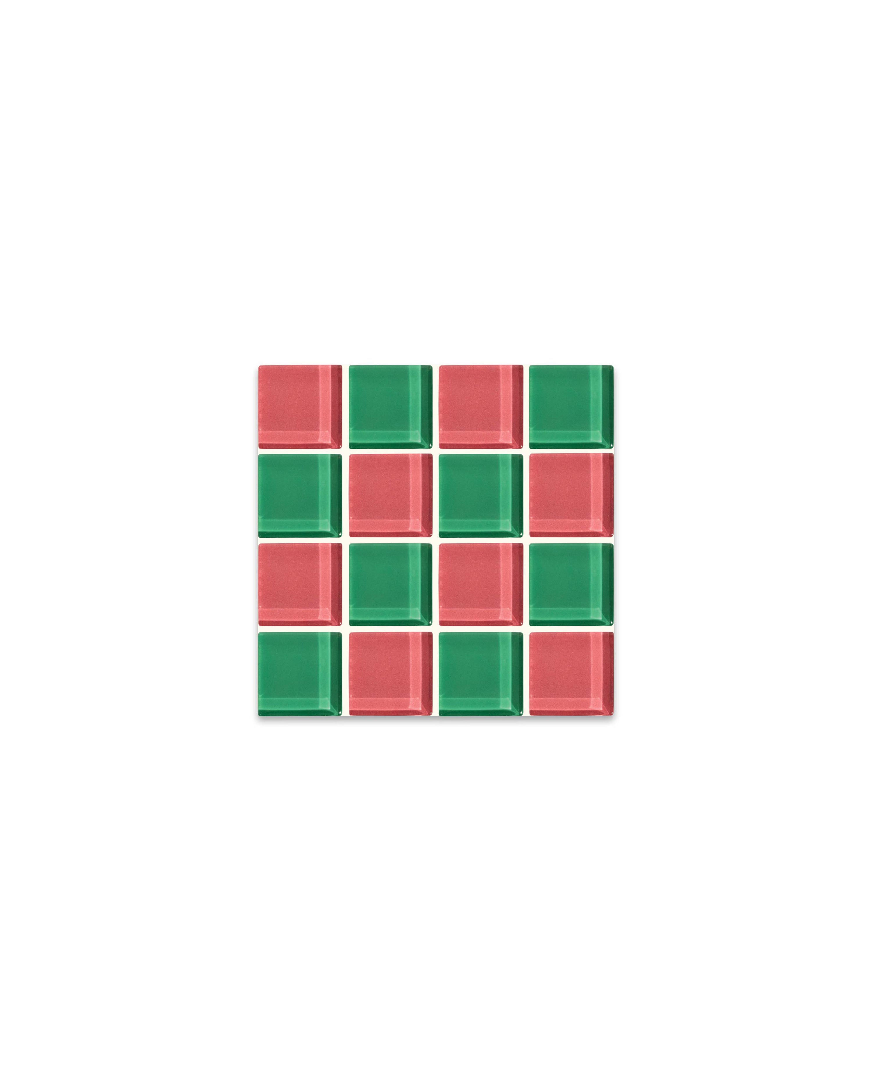 GLASS TILE COASTER - Festive