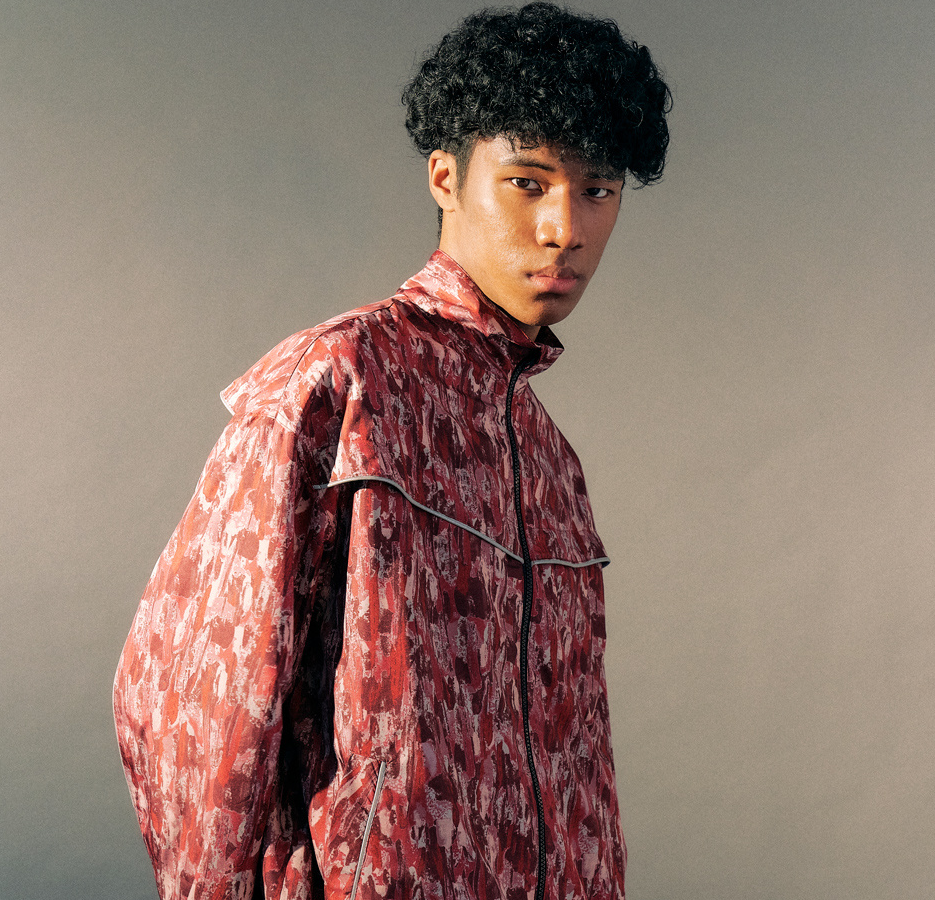 Flame Pattern Windbreaker
