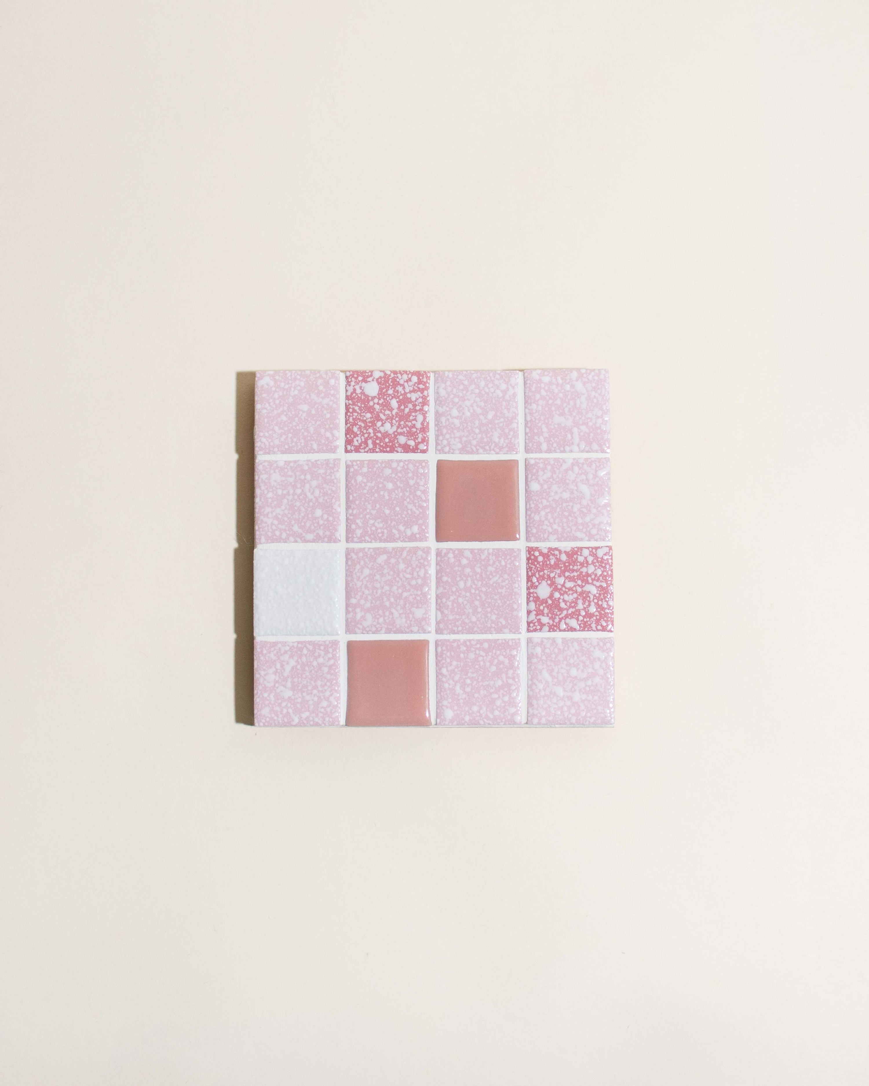 CERAMIC TILE COASTER - Pink Snow