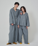 (uni) Dormitory Murky Check Pajamas Green