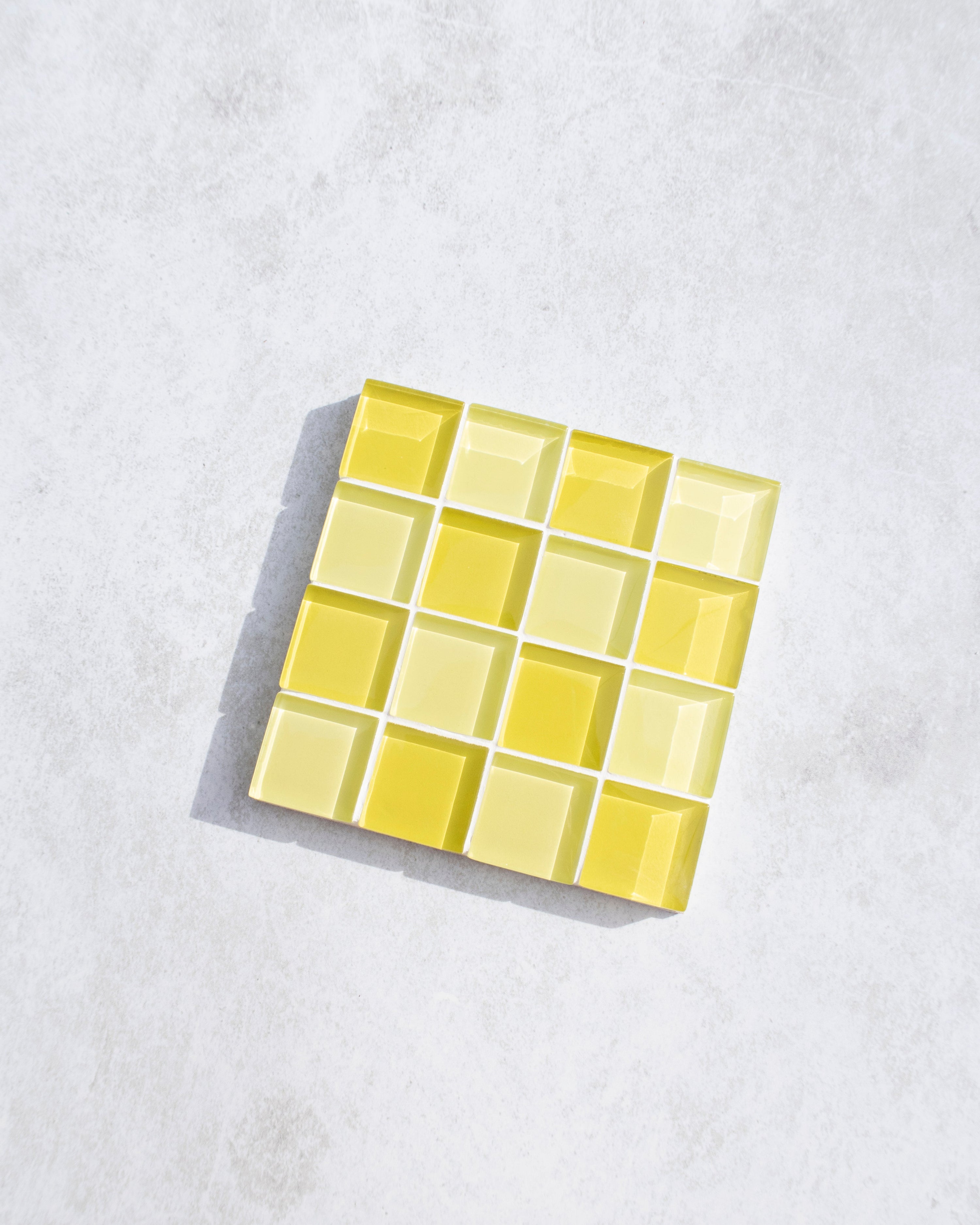 GLASS TILE COASTER - Banana Frosting