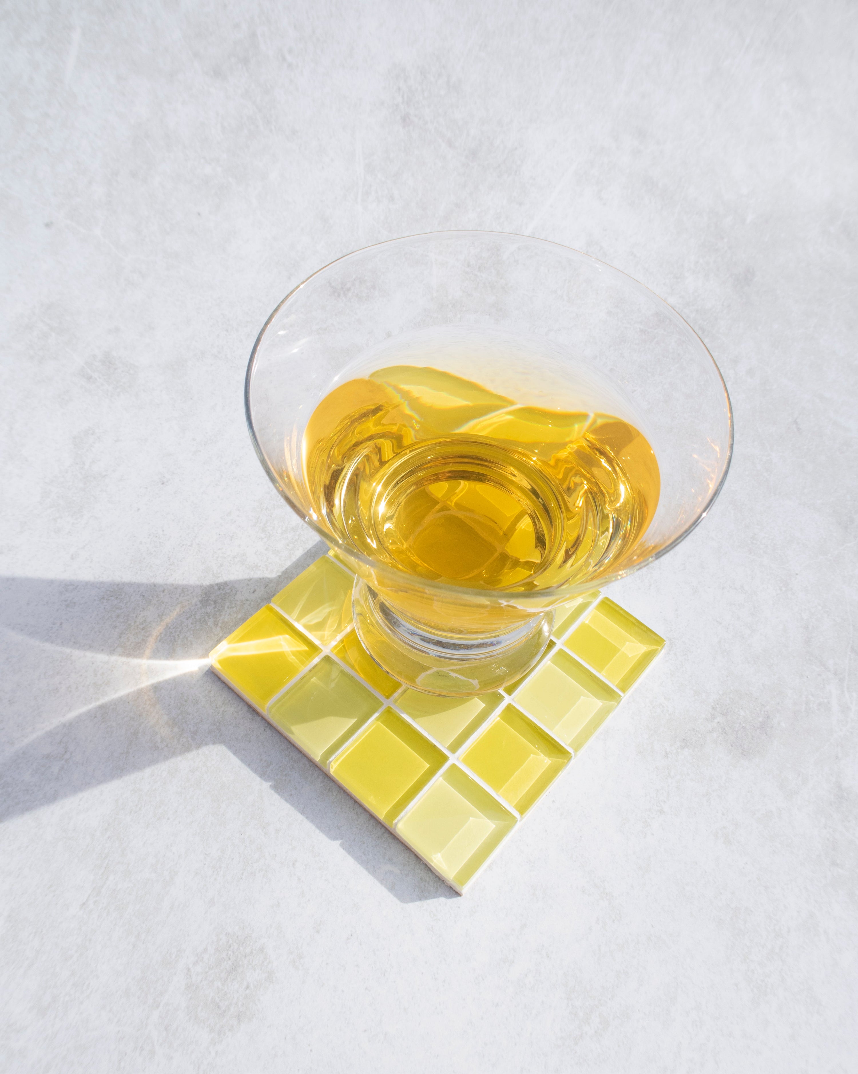 GLASS TILE COASTER - Banana Frosting