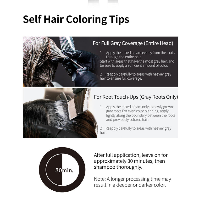 PARKJUN BEAUTYLAB PREMIUM SALON GRAY COVERAGE HAIR COLOR – 300ML LARGE SIZE DARK BROWN