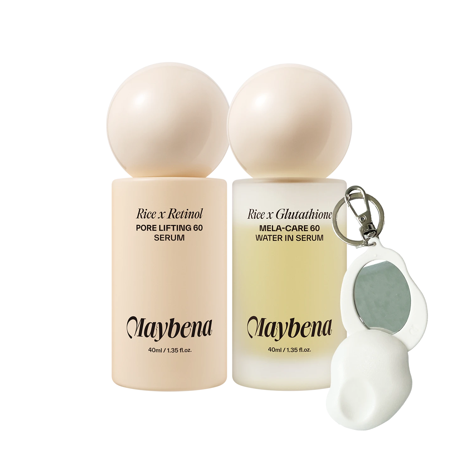 Rice Glutathione x Retinol Serum 40ml x 2 + Keyring