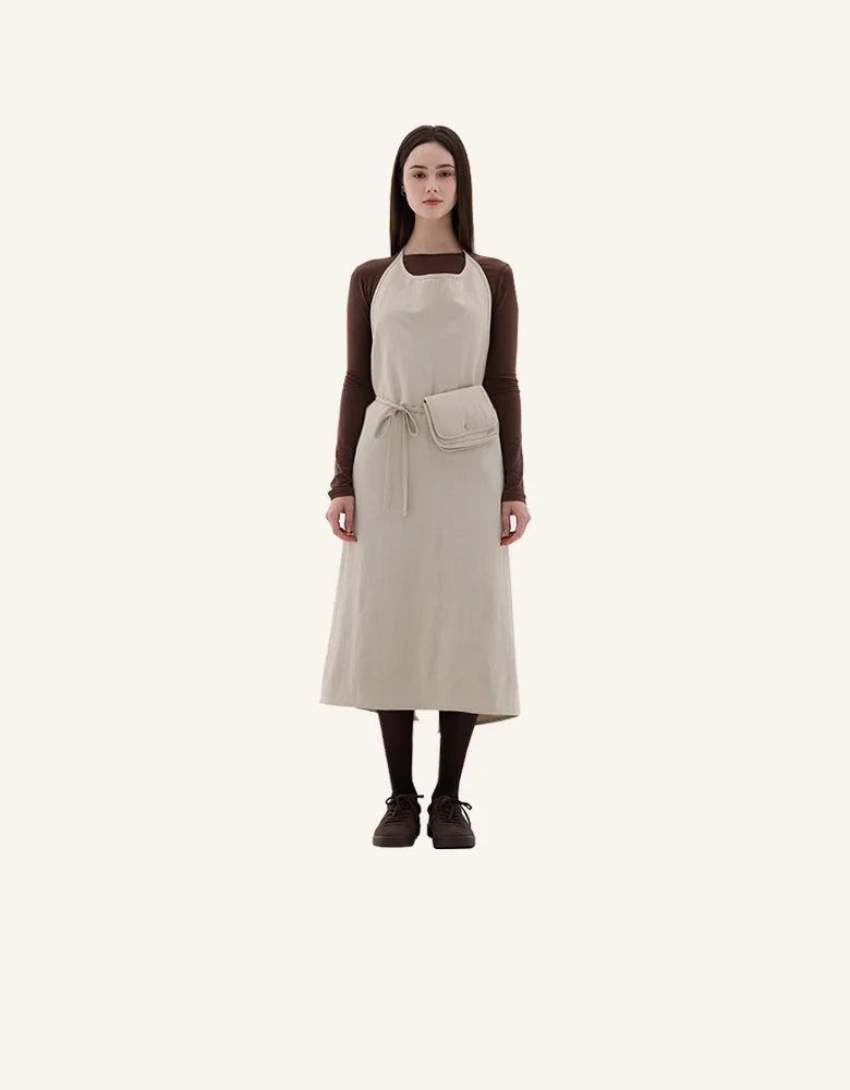 Lucanus Halter Apron Ivory